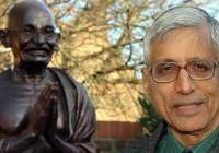 Mahatma Gandhi statue and Rajmohan